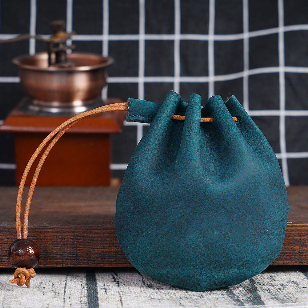 Wholesale Mini vintage genuine top-grain cowhide cute small coin purse